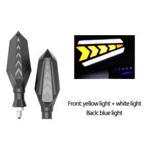 KEVANLY | 2pcs Universal Motorcycle Double-Sided Flowing Turn Signal LED Lights Indicators Front Rear Indicator For Yamaha XSR 900 TDM
