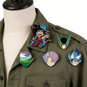 Bandai | Fashion Cartoon Piccolo Enamel Brooch Cell Trunks Design Metal Badge for Backpack Clothing Jewelry Accessory Gift