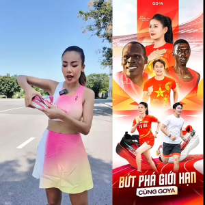 [TẶNG DÉP FLIP] Giày thể thao chạy bộ thời trang Goya Strides 3 phiên bản màu Hồng - Siêu êm thoáng khí đa năng