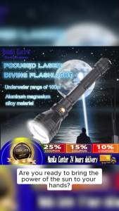 2000lm 50w L2 Diving Flashlight Underwater Proof 100m Depth Torch Lamp White Light