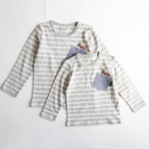 Cotton Long Sleeve Stripe Boys T-Shirts