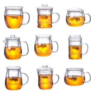 Thermal Resistant Thickened Glass Cup with Filter Infuser