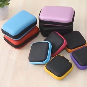 Card Earphone Storage BagTravel Headphone USB Cables Container Zipper Hard BagMemory Card Data Cable Case卡包耳机数据线收纳包
