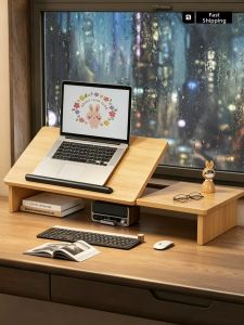 WUBUWEI | Adjustable Desktop Organizer and Laptop Stand for Electronics and Books
