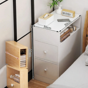 Ultra-slim Bedside Storage Cabinet
