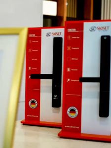 Free Installation SKISET TUYA WIFI/TTLOCK APP Grill Door Digital Smart Door Lock Double Side Fingerprint Digital Aluminium Lock Waterproof