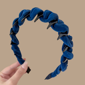 Fashionable Womens Flocking Wave Hairband High Hairline 2025 New Daily Outdoor Wear Hair Clip Korean Style Headband