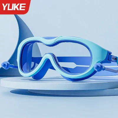 YUKE|แว่นดำน้ำแบบหน้ากว้างสำหรับเด็ก แว่นดำน้ำแบบป้องกันฝ้า กันน้ำ พร้อมหมวกดำน้ำ ชุดดำน้ำระดับมืออาชีพ แว่นดำน้ำแบบพื้นฐานสำหรับผู้ใหญ่