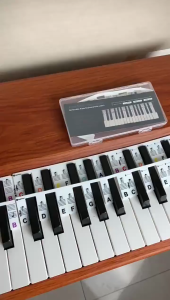 Silicone Non Adhesive Piano Stickers 61/88 Keys Note Strips Staff Notation Musical Accessories