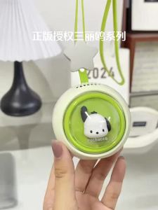 228100 % Authentic Sanrio Hello  Neck Fans Three Gears Adjustable Large Wind Volume Portable and Lightweight USB Rechargeable Kuromi Cinnamoroll Pochacco K26