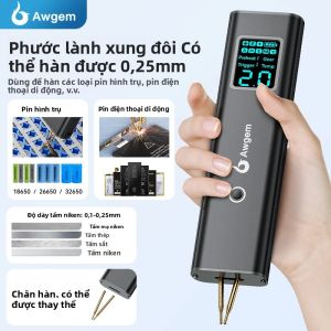 Awgem Máy Hàn Điểm Cầm Tay Di Động 99 Bánh Răng Có Thể Điều Chỉnh Cho Pin Lithium 18650 Máy Hàn DIY Nhẹ Với Trọng Lượng 160G