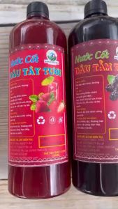 [NEW] Bộ 2 chai nước cốt dâu tằm dâu tây Mangline Farm Đà Lạt mỗi chai 1000ml lên men tự nhiên đồ uống giải khát làm đẹp da