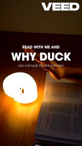 Đèn phát sáng sạc USB Why Duck đèn ngủ đèn để bàn decor đèn silicon quà tặng lưu niệm