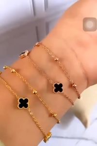 Gelang Tangan Rantai Titanium Wanita 2 Layer ANTI KARAT