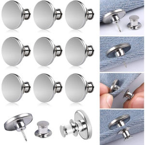 4/8Pcs Có Thể Điều Chỉnh Có Thể Tháo Rời Jeans Pin Nút Nail May-Miễn Phí Retro Kim Loại Khóa Cho DIY Quần Áo May Mặc Phụ Kiện Nút
