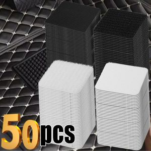 50pcs Car Foot Mat Non-slip Fixing Stickers Double-sided Adhesive Tape Self-adhesive Fasteners No Hole Punching Carpet Clip