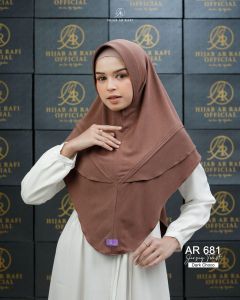 ARRAFI Hijab Instan AR 681 Jersey Premium Polos Pet Antem Daily