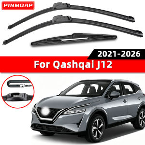 PINMOAP Suitable For Nissan Qashqai J12 2021-2026 Front And Rear Windshield Wiper Blade Kit With Seamless Silent Cleaning