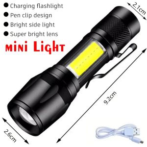 Super Bright LED Power Display Flashlight Type-C Rechargeable Long Range Tactical Torch for Outdoor Waterproof Camping Lantern