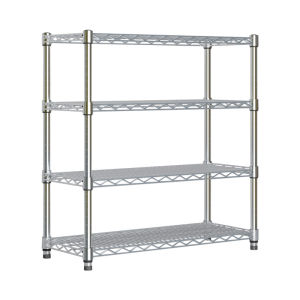 Chic Chrome Plated Multi Functional Kitchen Storage Rack Adjustable Stand Simple Shelf Balcony Flower Rack Durable Steel Material