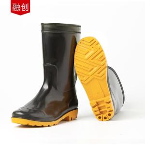 Mens Rain Boots Thick Bottom Slip-Resistant Low Cut Fishing Waterproof Shoes Labor Protection Water Boots Rubber Boots