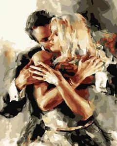 Kayou | DIY Oil Painting By Numbers Kit Romantic Lovers Portrait Acrylic Paint By Numbers Diy Numbers Painting Art on Canvas By Numbers