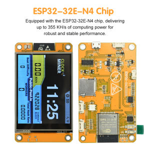 ESP32 Development Board With 2.8-inch OLED Display 355KH/s Hash Rate BTC Mining ESP32-2432S028 Micro USB Compatible