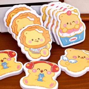 60 sheets Cartoon Cute Bear Sticky Message Sticky Post Notes High-Pretty Hand Account Decoration Material N Times Stationery