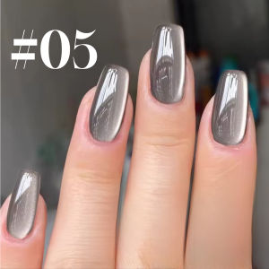 12ML 1-8pcs Winter Summer Nails Internet Celebrity New Black Glass Bead Pearl Cat Eye Magnet Gel Nail Polish Nail Supplies