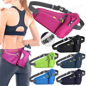 Water-Resistant Adjustable Fanny Pack with Bottle Holder Multi-Pockets for Men Women Sports Fanny Pack Gym Running Travel