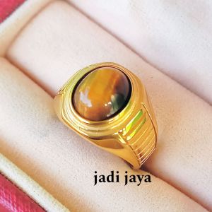 CINCIN BATU TIGER EYE MINIMALIS SUPER KEREN