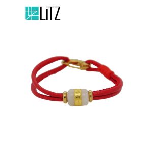 [SPECIAL] LITZ 999 (24K) Gold and Jade with 14K Gold Plated 925 Silver Chain 转运路路通项链 A2-N