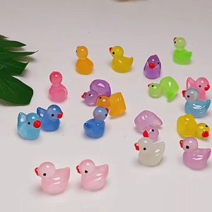 พร้อมส่งในไทย ตุ๊กตาจิ๋ว เป็ดหลากสี ตกแต่งสวนถาด แต่งสวนจิ๋ว แต่งเค้กแต่งบ้าน DIY G2920