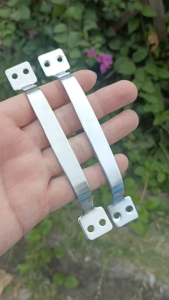 Tay Nắm Cửa Vuông Kim Loại Dài 13cm Chất Liệu Inox/Thép Mạ Độ Dày 2mm Phụ Kiện Cửa Gỗ