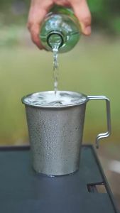 Campingmoon | Cốc Đựng Đá Bằng Thép Không Gỉ S520 Dành Cho Mùa Hè Cắm Trại Đi Bộ Đường Dài Pha Cà Phê Tại Nhà Pha Chế Đồ Uống Chất Liệu 304 Có Vạch Chia Độ.