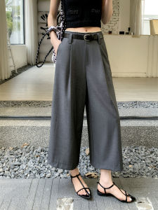 High Waist Wide Leg Suit Pants Womens Spring Summer New Loose Slimming Seven-Foot Straight Drop-Crotch Pants Commute Style