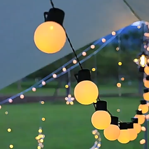 HOMEMORY Christmas Lights 5M Globe Bulb Plug Outdoor Christmas Decoration LED String Lights