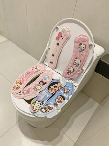 Cute Toilet Seat Cushion Home Use Waterproof Four Seasons Universal Two-Piece Adhesive Toilet Seat Cover Toilet Ring Set Washable in Summer