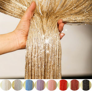 1x2 m Shiny String Curtains Tassel Curtain Straps For Party Decoration Windows Curtains for Living Room Rod Pocket