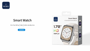 WIWU Smart Watches for Women Men with Bluetooth Call 1.72" HD Fitness Tracker with Heart Rate SpO2 Sleep Monitor Sports Modes IP68 Waterproof Smartwatch for Android iOS Phones