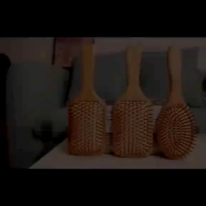 Natural Bamboo Hair Brush Air Cushion Comb Scalp Massager Detangling Anti-Static