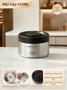 YOULUNMEI | Hộp Cơm Giữ Nhiệt 24h Thép Không Gỉ 316 L