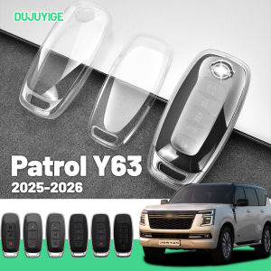 Clear TPU Car Key Case For Nissan Patrol Y63 2025-2026 Key Fob Cover Protector Shell Auto Accessories