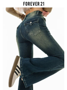 Forever 21 Low Waist Bell Bottom Jeans Womens Retro Blue Slim Fit Denim Pants Fashion Design Sensation Hot Girl Long Pants