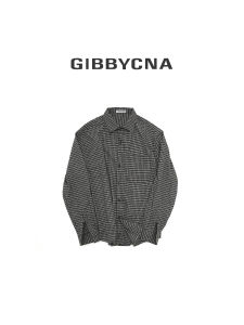 GIBBYCBA Retro Loose Fine Plaid Shirt Casual Loose Mens Womens Lazy Style Anti-Wrinkle Cotton Polyester Blend Long Sleeve Shirt
