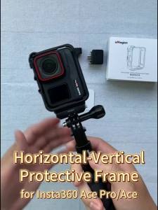 Metal Cage for Insta360 Ace/Ace Pro Vertical Horizontal Utility Frame for Insta 360 Ace Pro Accessories