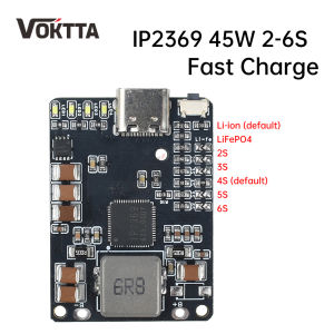 Type-C 45W 2S~6S Lithium Battery Charging Discharging Module Li-ion/LiFePO4 Battery Charger Power Banks Electric Tool 