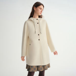 DUSHU | Slim Hooded Corduroy Wool Coat