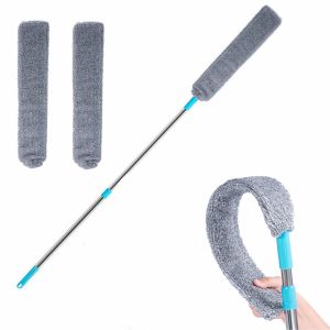 Retractable Gap Dust Clean Under Appliance Microfiber Duster Dust Cleaning Brush with Telescoping Long Handle Home Cleaning Tool