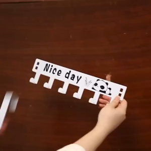 [ YM ACC ] Gantungan Baju Tempel Pintu Minimalis Hook Nice Day Belakang Pintu Tanpa Paku Kuat 6 Kaitan Enudden